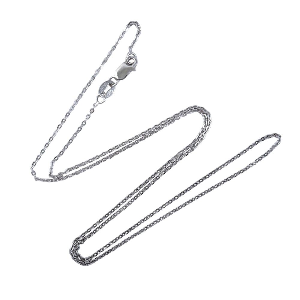Sterling Silver 925 Circle Link Chain Necklace | 18”